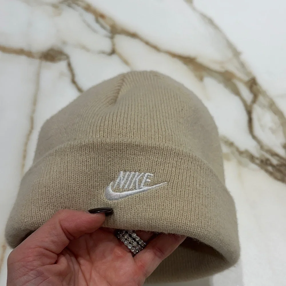 Nike Beige Knit Beanie